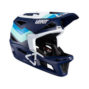 LEATT (2023/2024) KASK ROWEROWY MTB GRAVITY 4.0 V24 HELMET BLUE KOLOR NIEBIESKI ROZMIAR S (55-56 cm)