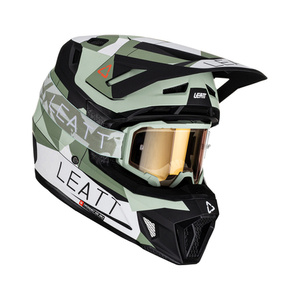 LEATT (2023) KASK MOTO 7.5 V23 (+ GOGLE VELOCITY 4.5 IRIZ GRATIS) HELMET KIT CACTUS KIT KOLOR CZARNY/ZIELONY ROZMIAR M (57-58 cm)