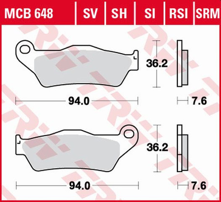 TRW LUCAS KLOCKI HAMULCOWE KH181 SINTER STREET BMW R 1200 HP2 04-10 R-NINE T '13-, K 1300 GT 09-15, KTM EXC 525 03-07, LC4 ADV 97-01, 790 ADV '19-, LC8 950 / 990 02-13, 1050 ADV 15-16, 1090 ADV 17-, YAMAHA XTZ 660 08-16, XTZ 700 '19-, PRZÓD (PROMOCJA)