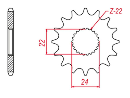 GROSSKOPF PROMOCJA ZĘBATKA PRZEDNIA 406 13 APRILIA CLIMBER '89-'96 (JTF394.13)