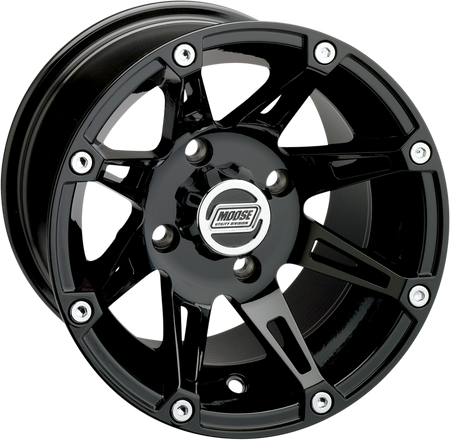 KOMPLET FELG MOOSE RACING 14X7 4/136 4+3 CZARNE BENDA REDSTONE R2 550