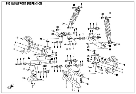 18. SWORZEŃ WAHACZA GÓRNEGO CFMOTO 500 600 800 9010-050700-1000