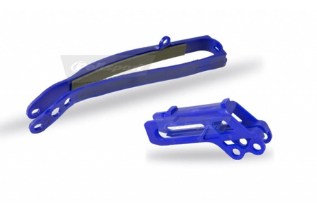 POLISPORT PROWADNICA I ŚLIZG ŁAŃCUCHA (KOMPLET) YAMAHA YZ 250F '09-'22; YZ 450F '09-'22; WR 250F '15-'22 KOLOR NIEBIESKI