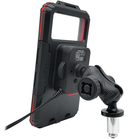 MOTOCYKLOWY UCHWYT NA TELEFON MC42-03 Z ŁADOWANIEM INDUKCYJNYM