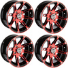 KOMPLET FELG MOOSE RACING 12X7 4/136 4+3 CZERWONE FELGI CAN-AM KAWASAKI