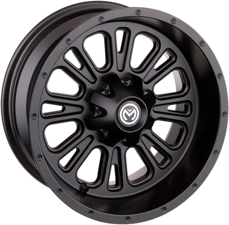 KOMPLET FELG MOOSE RACING 12X7 4/136 4+3 CAN-AM KAWASAKI CZARNE