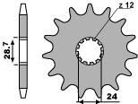 GROSSKOPF PROMOCJA ZĘBATKA PRZEDNIA 526 17 KAWASAKI ZZR 1200/1400 (JTF517.17) (ŁAŃC. 530) (52617JT)