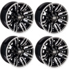 KOMPLET FELG MOOSE RACING 14X8 4/156 4+4 POLARIS CZARNE