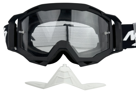 GOGLE NAXA G4/B CZARNE Z BIAŁYM NAPISEM