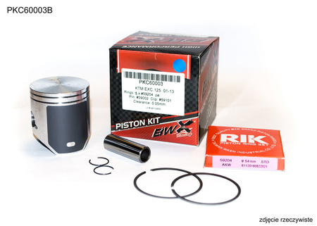 BEARING WORX TŁOK KTM (2T) SX 125 (SX125) 01-19, EXC 125 (EXC125) 01-16, HUSQVARNA TC/TE 125 14-18, BETA RR 125 18-19 (53,95MM) PIERŚCIENIE RIK 2SZT.
