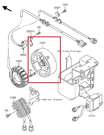 ROTATOR 210071361 KAWASAKI OEM