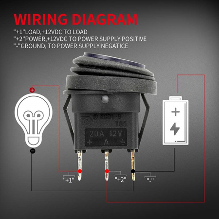 WŁĄCZNIK PRZEŁĄCZNIK UNIWERSALNY 100% WODOSZCZELNY NIEBIESKI PR18101