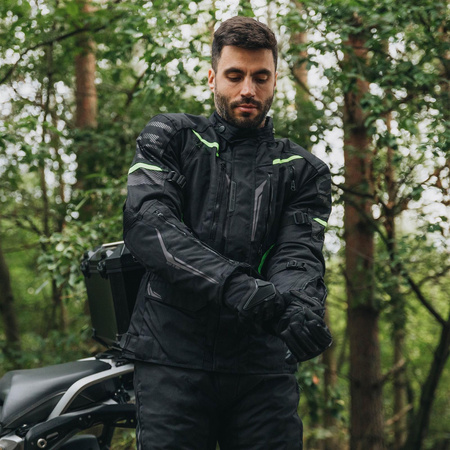 KURTKA TEKSTYLNA OZONE TOUR III BLACK/FLUO YELLOW 11XL