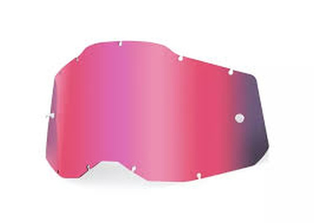 100 PROCENT (2022) RC2/AC2/ST2 REPLACEMENT LENS - PINK, SZYBA/SZYBKA DO GOGLI POJEDYŃCZA RACECRAFT 2/ ACCURI 2/ STRATA 2 KOLOR RÓŻOWY STARY KOD: 51008-229-01