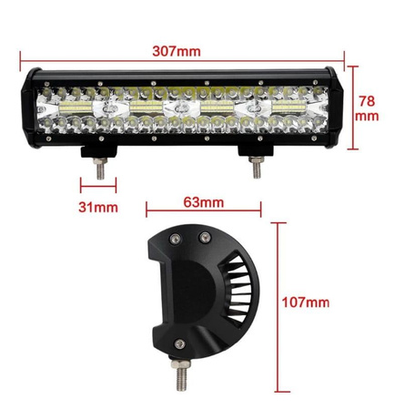 PANEL LAMPA LED 240W CAN-AM RENEGADE OUTLANDER , YAMAHA GRIZZLY KODIAK, SUZUKI KINGQUAD EIGER, KAWASAKI BRUTEFORCE PRAIRIE, HONDA TRX RINCON FOREMAN