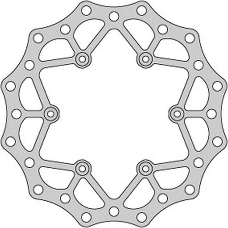 DELTA BRAKING TARCZA HAMULCOWA TYŁ YAMAHA YZ 125 '02-21, WRF 250 '02-21, WR 250 '02-07, YZ/YZF 250 '02-21, WRF/YZF '02-21, WAVE ULTRA LIGHT (245X115X4MM) (6X6,5MM) (NG789X)
