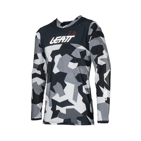 LEATT (NOWOŚĆ 20244) KOSZULKA MOTO 4.5 ENDURO JERSEY FORGE KOLOR CZARNY/SZARY/CAMO ROZMIAR M