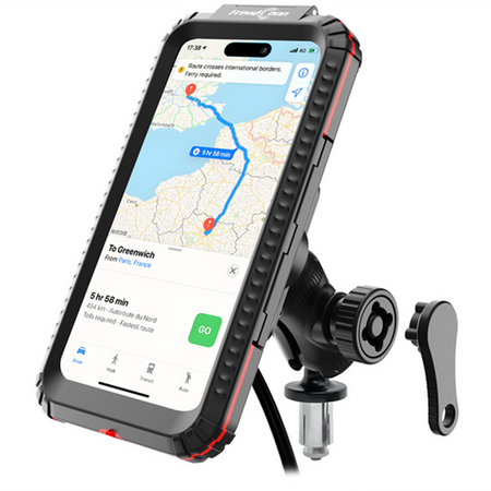 MOTOCYKLOWY UCHWYT NA TELEFON MC42-03 Z ŁADOWANIEM INDUKCYJNYM