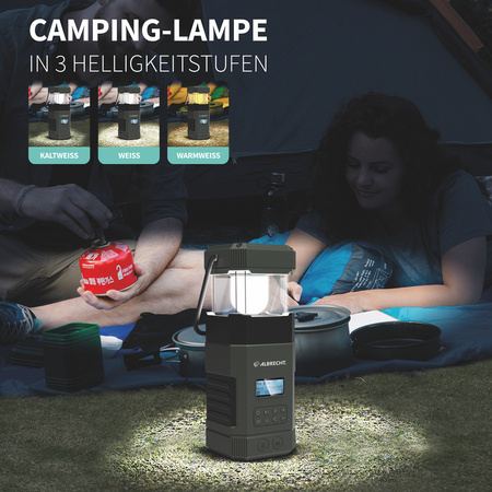 ALBRECHT DR 114 FM DAB+ RADIO KEMPINGOWE DYNAMO ZASILANIE SOLARNE LATARKA I LAMPA KEMPINGOWA ALARM POWER BANK 5000 MAH