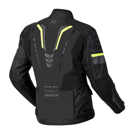 KURTKA TEKSTYLNA OZONE TOUR III BLACK/FLUO YELLOW 3XL