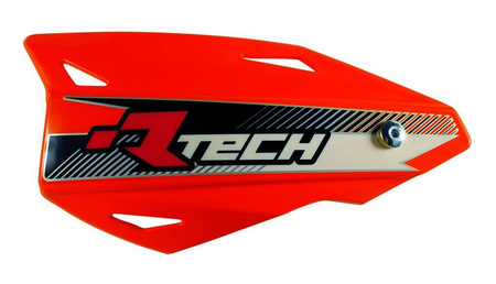 RACETECH OSŁONY RĄK (HANDBARY) VERTIGO CROSS/ENDURO KOLOR POMARAŃCZOWY NEON (Z MOCOWANIAMI DO KIEROWNICY)