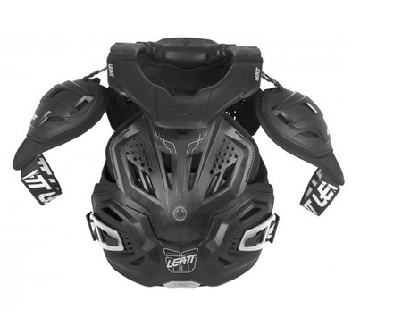 LEATT (2023/2024) OSŁONA KLATKI PIERSIOWEJ Z OSŁONĄ SZYI / KARKU NECK BRACE MODEL FUSION VEST 3.0 BLACK KOLOR CZARNY ROZMIAR L/XL (172-184 cm)