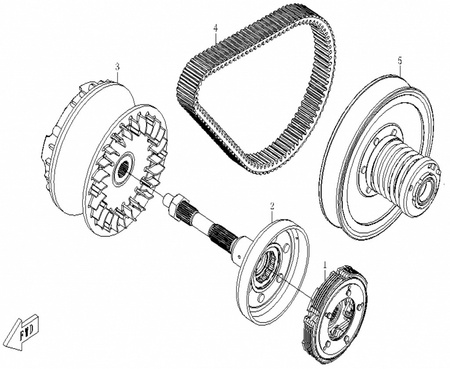 DZWON SPRZĘGŁA CFMOTO 500 X5, 0180-053000, CF188-053000