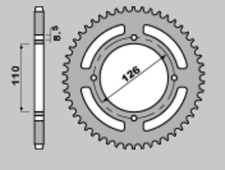 GROSSKOPF WYPRZEDAŻ ZĘBATKA TYLNA ALUMINIOWA T7075 (ERGAL) KOLOR CZARNY 4418 52 (441852) KAWASAKI KX65 '00-'20, SUZUKI RM 65 '03-'04