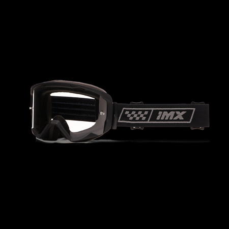 GOGLE IMX ENDURANCE RACE BLACK MATT/GREY - SZYBA DARK SMOKE + CLEAR (2 SZYBY W ZESTAWIE)