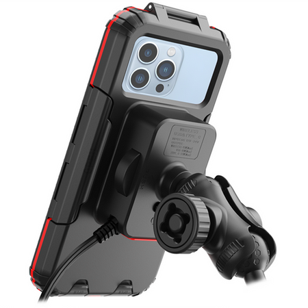 MOTOCYKLOWY UCHWYT NA TELEFON MC42-03 Z ŁADOWANIEM INDUKCYJNYM