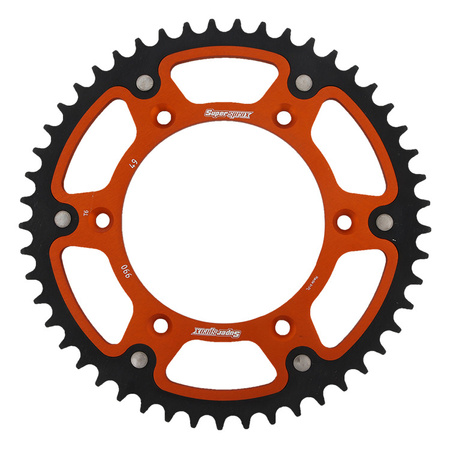 SUPERSPROX PROMOCJA ZĘBATKA TYLNA 899 53 STEALTH (STALOWO-ALUMINIOWA) KTM SX/EXC/EXCF/SXF, HUSQVARNA TE/TC/FE/TC '16- (JTR897.53) KOLOR POMARAŃCZOWY