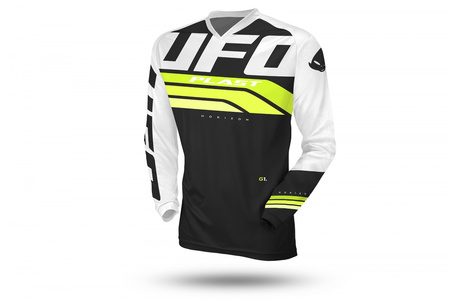 UFO 2022/10 KOLEKCJA 2023 KOSZULKA HORIZON JERSEY CROSS KOLOR CZARNY - CZERWONY ROZMIAR XXL