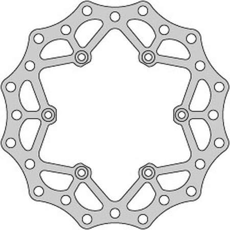 DELTA BRAKING TARCZA HAMULCOWA TYŁ KTM 2T/4T '91-21, HUSABERG, HUSQVARNA, GAS-GAS '21, WAVE ULTRA LIGHT (220X110X4MM) (6X6,5MM) (NG129,NG141)