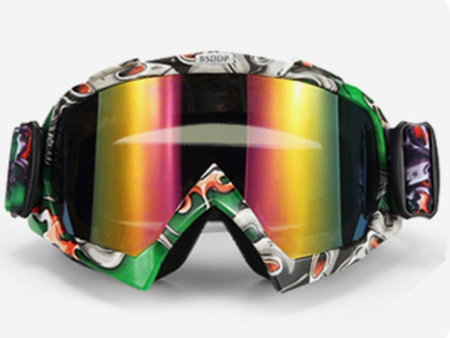 GOGLE Z MIĘKKĄ RAMKĄ I SZYBĄ TĘCZOWĄ