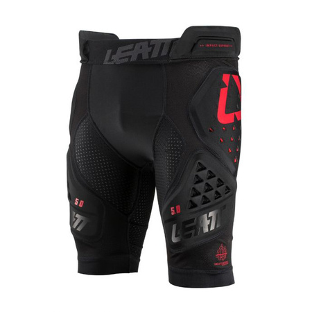 LEATT (2023/2024) SPODENKI Z OCHRANIACZAMI IMPACT SHORTS 3DF 5.0 BLACK KOLOR CZARNY ROZMIAR S