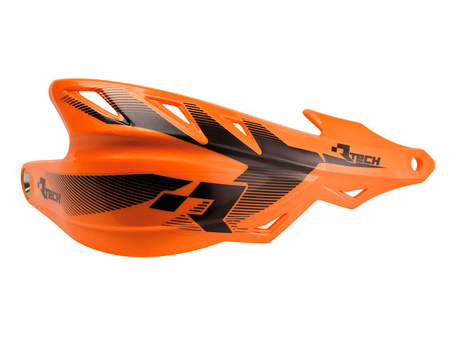 RACETECH OSŁONY RĄK (HANDBARY) RAPTOR KOLOR POMARAŃCZOWY (Z MOCOWANIAMI NA KIEROWNICĘ 22,2MM I 28,6MM)