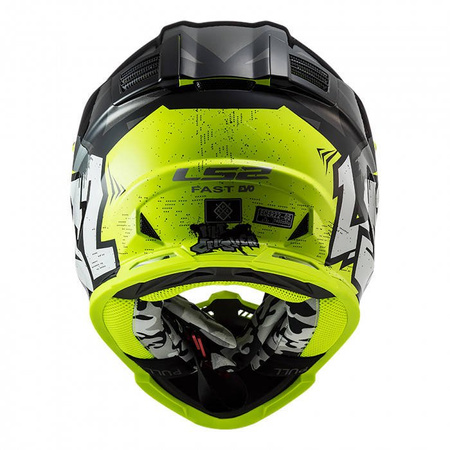 KASK CROSS ENDURO LS2 FAST EVO CRUSHER CZARNO-ŻÓŁTY ROZMIAR M