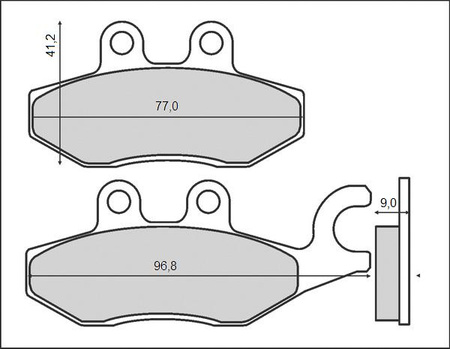 BRENTA KLOCKI HAMULCOWE KH418 PIAGGIO 125/250/300/350/400/500 (FT 3097)