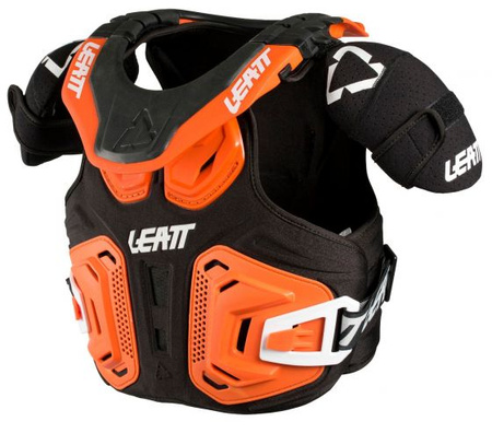 LEATT (2023/2024) OSŁONA KLATKI PIERSIOWEJ Z OSŁONĄ SZYI / KARKU NECK BRACE FUSION VEST 2.0 JUNIOR (DZIECIĘCA) KOLOR POMARAŃCZOWY ROZMIAR XXL (150-165cm)