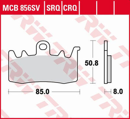 TRW LUCAS KLOCKI HAMULCOWE KH630 SINTER STREET BMW F 800 R 15-, S 1000 XR 17-, R 1200 GS / ADV / R / RT 13-18, R-NINE T 13-16, R 1250 R 19-, KAWASAKI H2 20-, TRIUMPH TIGER EXPLORER 1200 15-, PRZÓD