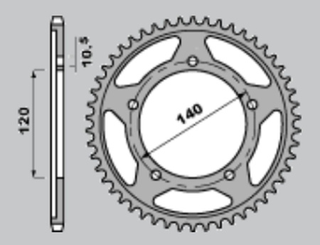 GROSSKOPF WYPRZEDAŻ ZĘBATKA TYLNA UTWARDZANA 4398 45 C45 SUZUKI GSXR 600 (01-05), GSXR 750 (06-08)