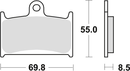 TRW LUCAS KLOCKI HAMULCOWE KH145 KH236 ORGANIC SUZUKI GSXR 750 88-93, GSXR 1100 89-92, TRIUMPH DAYTONA 955 96-06, SPEED TRIPLE 955 99-04, DAYTONA 1200 95-97, TROPHY 1200 94-03, PRZÓD (PROMOCJA)