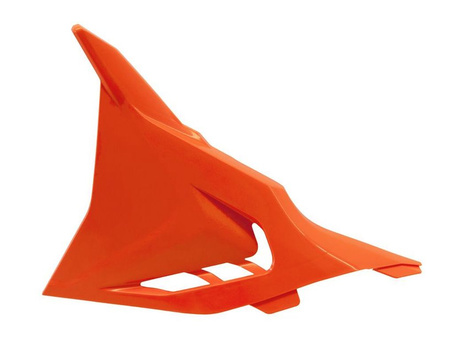 RACETECH (RTECH) 2023/10 OSŁONA FILTRA POWIETRZA LEWA KTM SX 125/250/300, SXF 250/350/450 '23-'24, XC/XC-F 125/250/300/350/450 '23-'24, EXC/EXC-F/XC/XCF-W 125/250/300/350/450 '24, KOLOR POMARAŃCZOWY