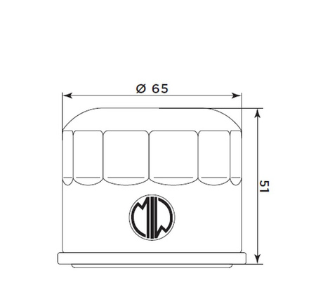 MIW (MEIWA) 2024/03 FILTR OLEJU BMW G 310 R / GS '17-'22 (OEM: 11428562889)