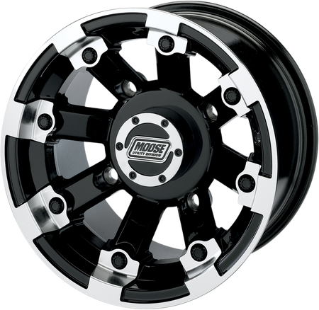 KOMPLET FELG MOOSE RACING 14X8 4/156 4+4 CZARNE POLARIS