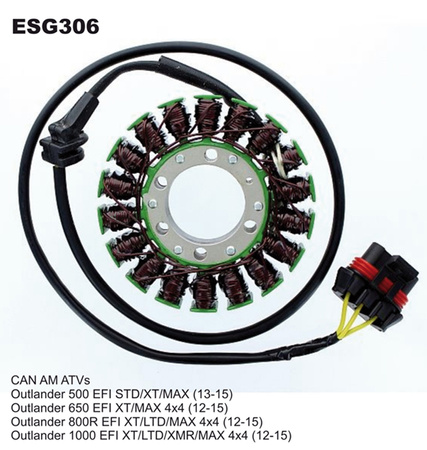 ELECTROSPORT UZWOJENIE ALTERNATORA (STATOR) CAN-AM OUTLANDER 500 (13-15), 650 (12-15), 800/850 (12-16), 1000 (12-16), RENEGADE 800 (12-13), 1000 (12-1