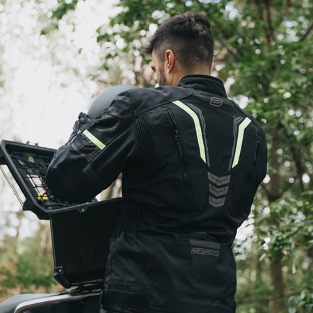 KURTKA TEKSTYLNA OZONE TOUR III BLACK/FLUO YELLOW 6XL