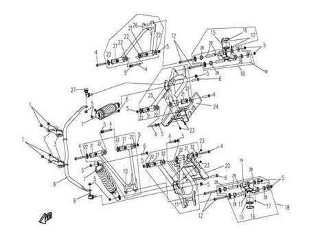 USZCZELNIACZ PIASTY TYLNEJ CFMOTO 500 800 9010-060900 YAMAHA GRIZZLY 660 700 3JN-23517-00-00