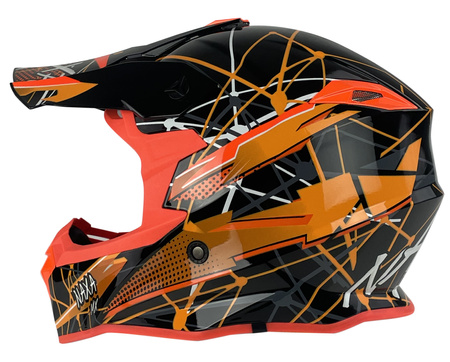 KASK CROSS ENDURO QUAD NAXA CZARNO-POMARAŃCZOWY ROZMIAR XL