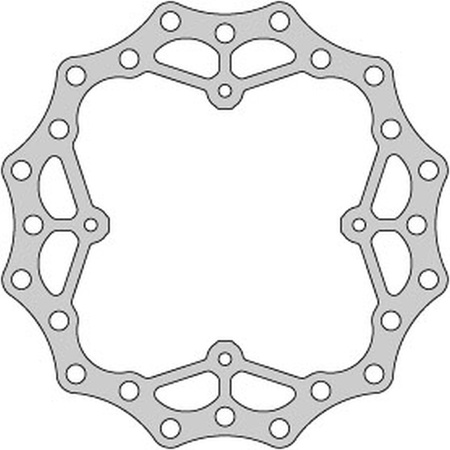 DELTA BRAKING TARCZA HAMULCOWA TYŁ HONDA CR 125 '02-07, CRF 250 '04-'21, CRF 250 X '04-17, CRF 450 '02-21, WAVE ULTRA LIGHT (240X121X4MM) (4X6,5MM) (NG654X)